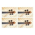 thumbnail image 1 of MKHERT Musical Instruments Violin Neck On Old Musical Paper Placemats Table Mats for Dining Room Kitchen Table Decoration 12x18 inch,Set of 4, 1 of 4