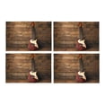 thumbnail image 1 of MKHERT Musical Instrumet Electric Guitar On Wooden Placemats Table Mats for Dining Room Kitchen Table Decoration 12x18 inch,Set of 4, 1 of 4