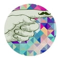 thumbnail image 1 of MKHERT Mustache on Finger Round Mousepad Mat For Mouse Mice Size 7.87x7.87 inches, 1 of 1