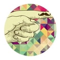 thumbnail image 1 of MKHERT Mustache on Finger Round Mousepad Mat For Mouse Mice Size 7.87x7.87 inches, 1 of 1