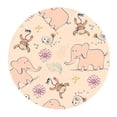 thumbnail image 1 of MKHERT Natural Collection Elephant Monkey Giraffe and Birds Round Mousepad Mat For Mouse Mice Size 7.87x7.87 inches, 1 of 1