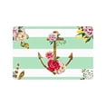 thumbnail image 1 of MKHERT Nautical Anchor Rose Flowers Mint Stripes Doormat Rug Home Decor Floor Mat Bath Mat 23.6x15.7 inch, 1 of 3