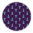 thumbnail image 1 of MKHERT Nautical Chevron Anchor Pattern Round Mousepad Mat For Mouse Mice Size 7.87x7.87 inches, 1 of 1