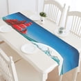 thumbnail image 1 of MKHERT Night Seascape with Red Sailboat Table Runner for Office Kitchen Dining Room Wedding Party 16x72 inch, 1 of 4
