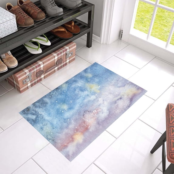 MKHERT Night Sky With Stars Doormat Rug Home Decor Floor Mat Bath Mat 23.6x15.7 inch