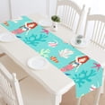 thumbnail image 1 of MKHERT Ocean Creature with Mermaid Table Runner for Kitchen Wedding Party Home Decor 14x72 inch, 1 of 4