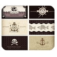 thumbnail image 1 of MKHERT Ocean Lover Chevron Anchor Rudder and Skulls Rectangle Mousepad Mat For Mouse Mice Size 9.84x7.87 inches, 1 of 1