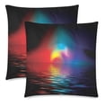thumbnail image 1 of MKHERT Ocean Northern Lights Pillowcase Pillow Protector Cushion Cover 18x18 inch,Set of 2, 1 of 3