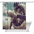 thumbnail image 1 of MKHERT Old Aircraft Airplane Engine Home Decor Waterproof Polyester Bathroom Shower Curtain Bath Decorations 66x72 inch, 1 of 1