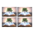thumbnail image 1 of MKHERT Old Book with Magic Tree of Life On Vintage Wooden Table Placemats Table Mats for Dining Room Kitchen Table Decoration 12x18 inch,Set of 4, 1 of 4
