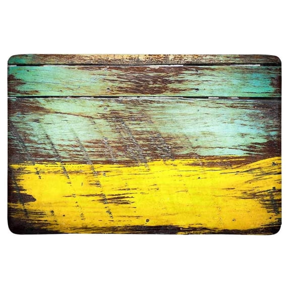MKHERT Old Painted on Wood Vintage Art Doormat Rug Home Decor Floor Mat Bath Mat 23.6x15.7 inch