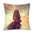 thumbnail image 1 of MKHERT Old Ship Drifting Over Sea Pillow Covers Pillowcase Throw Pillows 18x18 inch, 1 of 2
