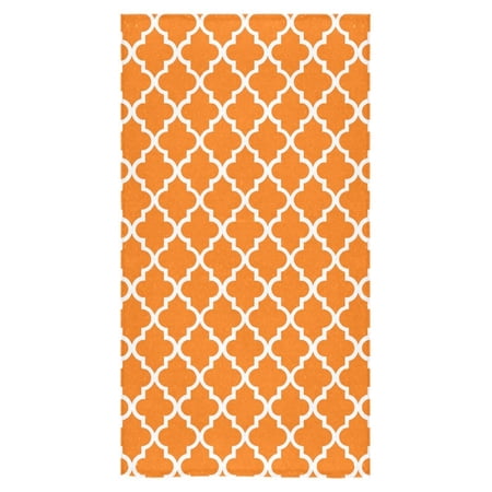 MKHERT Orange and White Bath Towel Shower Towel Wash Cloth Face Towels 16x28 inches