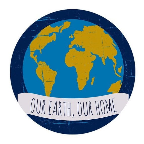 MKHERT Our Earth Our Home World Map Round Mousepad Mat for Mouse Mice Size 7.87x7.87 inches