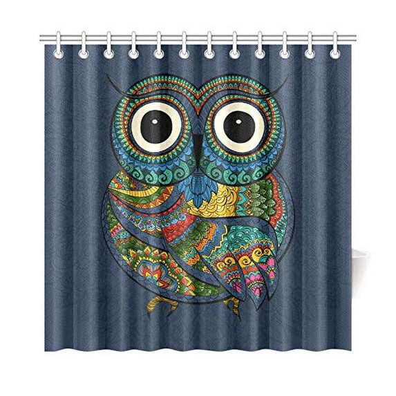MKHERT Owl Art Shower Curtain Home Decor Bathroom Shower Curtain 66x72 inch
