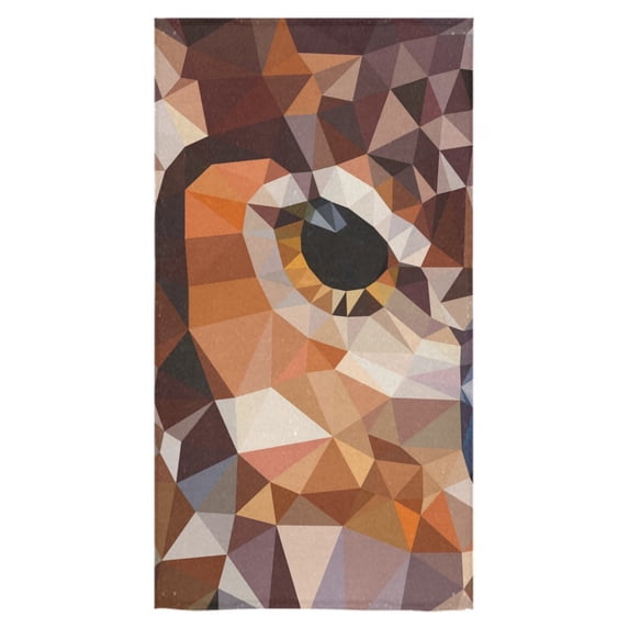 MKHERT Owl Head Eye Geometric Modern Illustration Bath Towel 30x56 Inches Bathroom Towel Beach Sunbath