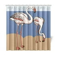 thumbnail image 1 of MKHERT Painted Flamingo Shower Curtain Waterproof Bath Curtain Decor 66x72 inch, 1 of 2