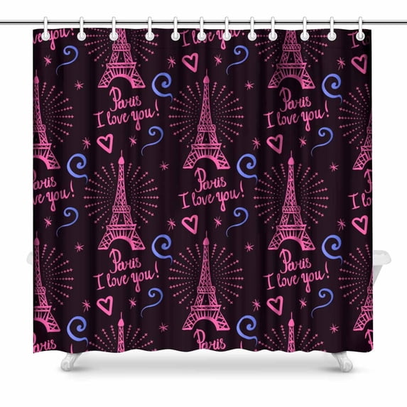 MKHERT Pairs I love You Shower Curtain Home Decor Bathroom Shower Curtain 66x72 inch