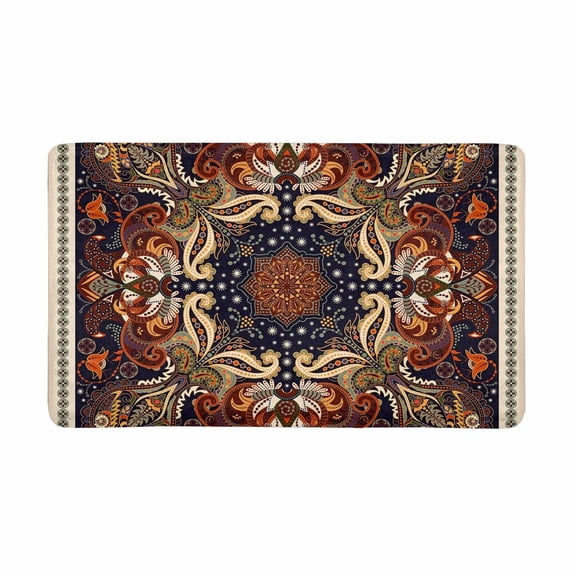 MKHERT Paisley Floral Ornamental Ethnic Doormat Rug Home Decor Floor Mat Bath Mat 30x18 inch