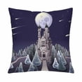 thumbnail image 1 of MKHERT Panorama With Medieval Castle In The Night Pillow Covers Pillowcase Throw Pillows 18x18 inch, 1 of 2