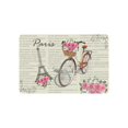 thumbnail image 1 of MKHERT Paris Eiffel Tower Vintage Bicycle Poster Newspaper Doormat Rug Home Decor Floor Mat Bath Mat 23.6x15.7 inch, 1 of 3