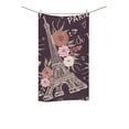 thumbnail image 1 of MKHERT Paris Vintage Eiffel Tower Hearts and Floral Bath Towel Shower Towel Wash Cloth Face Towels 16x28 inches, 1 of 3