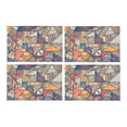 thumbnail image 1 of MKHERT Patchwork Vintage Bohemian Boho Elements Placemats Table Mats for Dining Room Kitchen Table Decoration 12x18 inch,Set of 4, 1 of 4