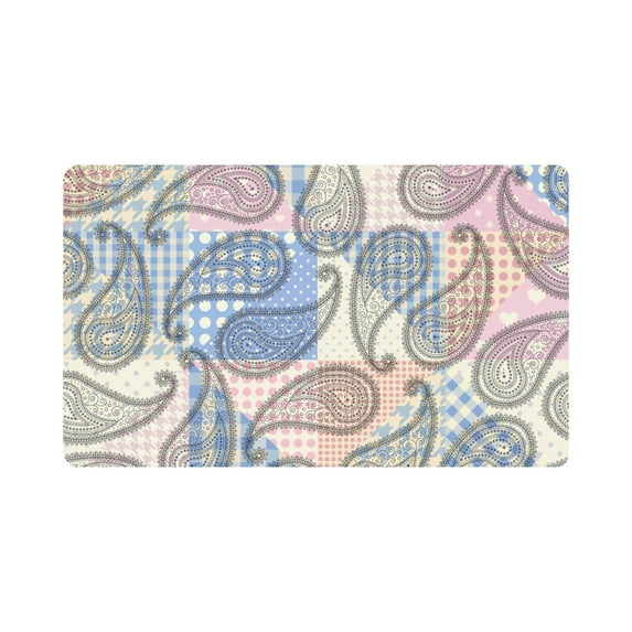 MKHERT Patchwork with Floral Medallions Paisley Doormat Rug Home Decor Floor Mat Bath Mat 30x18 inch