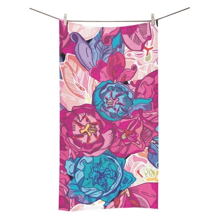 MKHERT Pattern In Vintage Style In Bright Colors Bath Towel Shower Towel Wash Cloth Face Towels 16x28 Inches