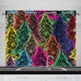 thumbnail image 1 of MKHERT Pattern Tree Window Curtain Kitchen Curtain 26x39 inch,Two Piece, 1 of 2