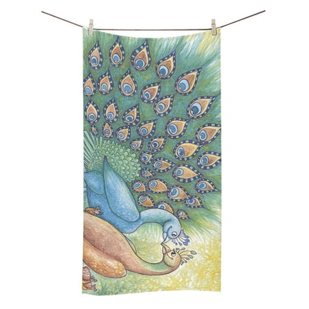 MKHERT Peacock Family Bath Towel 30x56 Inches Bathroom Towel Beach Sunbath