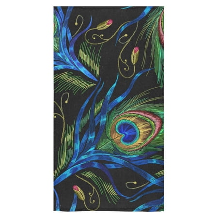 MKHERT Peacock Feather Bath Towel Hand Towel Shower Towel Washcloth 30x56 inch