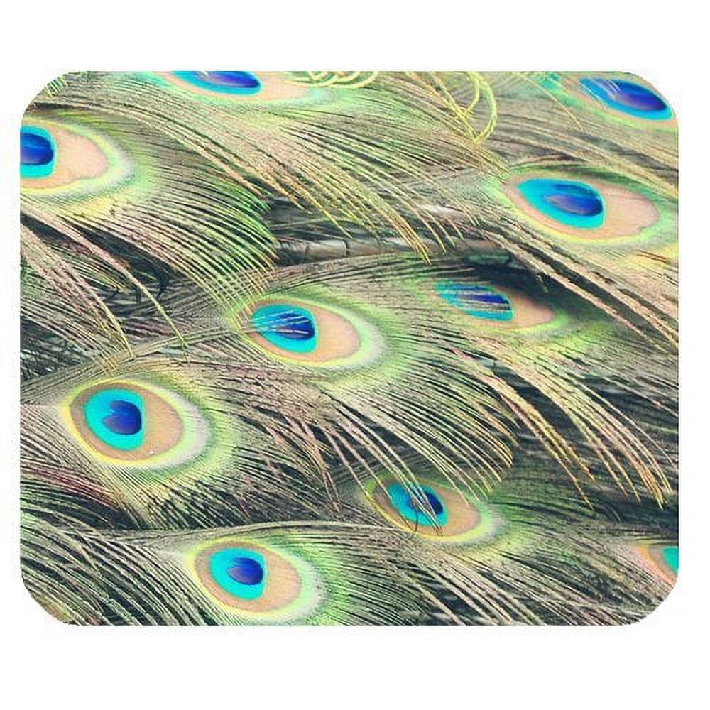 MKHERT Peacock Feather Print Rectangle Mousepad Mat For Mouse Mice Size ...