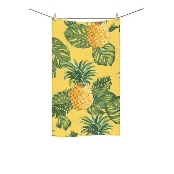 MKHERT Pinapples and Tropical Leaves Bath Towel Hand Towel Shower Towel Washcloth 16x28 inch