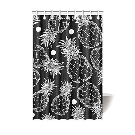 MKHERT Pineapple Polyester Fabric Bathroom Shower Curtain 48x72 inch