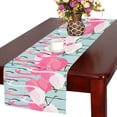 thumbnail image 1 of MKHERT Pink And White Flamingos Table Runner for Office Kitchen Dining Wedding Party Home Decor 16x72 inch, 1 of 3