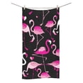 thumbnail image 1 of MKHERT Pink Flamingos On A Dark Background Bath Towel Shower Towel Wash Cloth Face Towels 16x28 Inches, 1 of 3