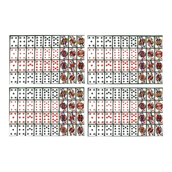 MKHERT Poker Cards French Playing Cards Placemats Table Mats for Dining Room Kitchen Table Decoration 12x18 inch,Set of 4