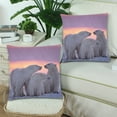 thumbnail image 1 of MKHERT Polar Bear Family Throw Pillowcase Pillow Cover Cushion Couver 18x18 inch, Set of 2, 1 of 3