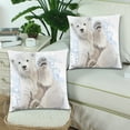 thumbnail image 1 of MKHERT Polar Bear Throw Pillowcase Pillow Cover Cushion Couver 18x18 inch, Set of 2, 1 of 3