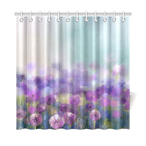 MKHERT Purple Onion Flower Shower Curtain Home Decor Bathroom Shower Curtain 66x72 inch