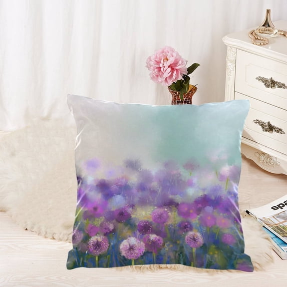MKHERT Purple onion flower Throw Pillowcase Pillow Cover Cushion Couver 18x18 inch