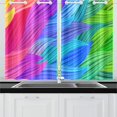 thumbnail image 1 of MKHERT Rainbow Color Window Curtain Kitchen Curtain 26x39 inch,Two Piece, 1 of 3