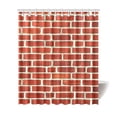 thumbnail image 1 of MKHERT Red Brick Wall Pattern Polyester Fabric Bathroom Shower Curtain 66x72 inch, 1 of 1