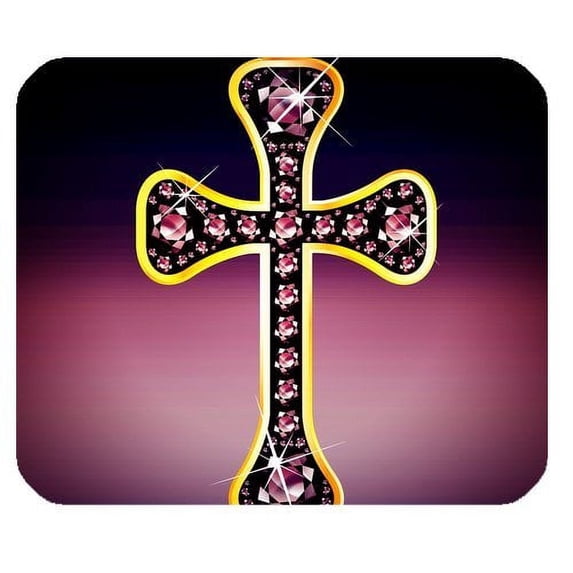 MKHERT Red Purple Diamond Cross Rectangle Mousepad Mat For Mouse Mice Size 9.84x7.87 inches