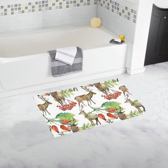 MKHERT Reindeer Doormat Non-slip Bath Mat Floor Mat 30x18 inch