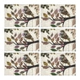 thumbnail image 1 of MKHERT Retro Decor Tree Branch with Leaves and Roses Bird Placemats Table Mats for Dining Room Kitchen Table Decoration 12x18 inch,Set of 6, 1 of 4