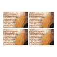 thumbnail image 1 of MKHERT Retro Guitar On Old Musical Paper Musical Instruments Placemats Table Mats for Dining Room Kitchen Table Decoration 12x18 inch,Set of 4, 1 of 4