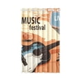 thumbnail image 1 of MKHERT Retro Guitar with Music Window Curtain Living Room,Bedroom Window Drapes 52x84 inch, 1 of 2