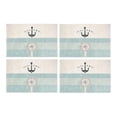 thumbnail image 1 of MKHERT Retro Nautical Anchor and Compass Ocean Lover Placemats Table Mats for Dining Room Kitchen Table Decoration 12x18 inch,Set of 4, 1 of 4